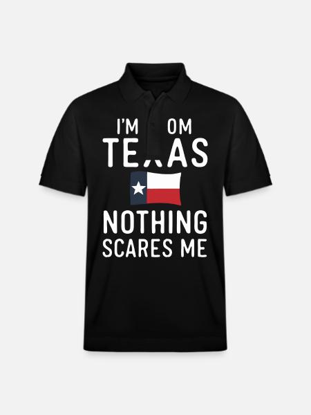 Texas State Texans Texas - Stanley/Stella Unisex Organic Polo Shirt PREPSTER - black