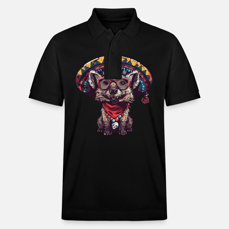Hyäne Lustig Sombrero - Stanley/Stella Unisex Bio-Poloshirt PREPSTER - Schwarz