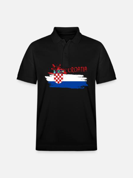 Kroatien - Stanley/Stella Unisex Bio-Poloshirt PREPSTER - Schwarz