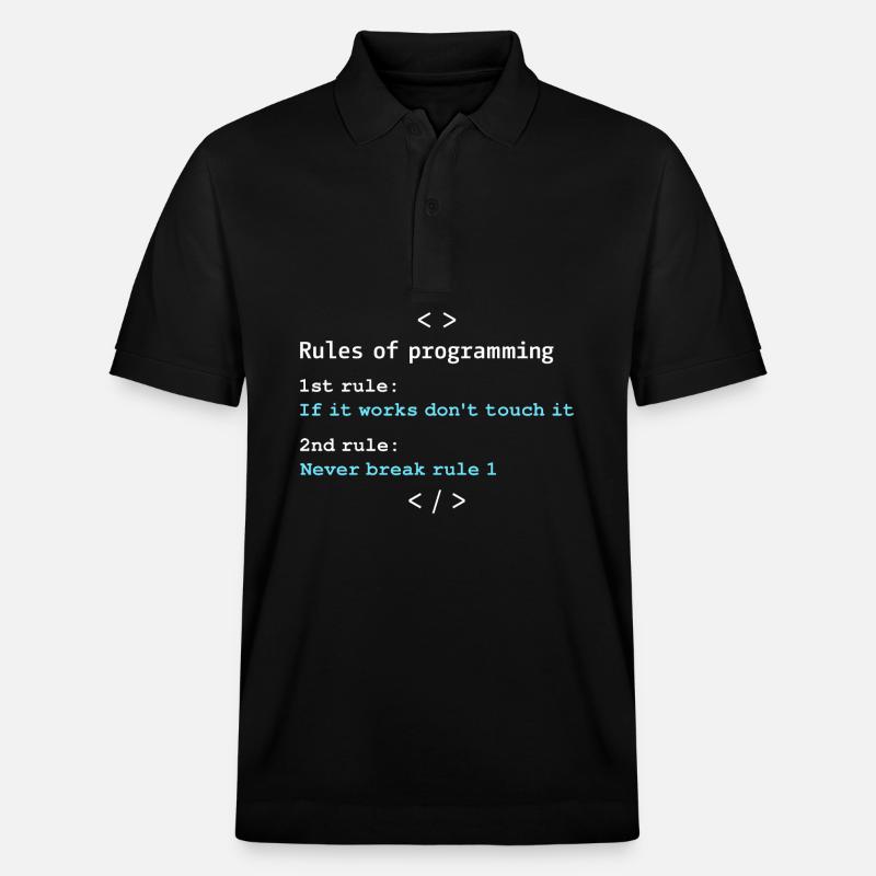 Règles de programmation - Polo PREPSTER bio Stanley/Stella Unisexe - noir