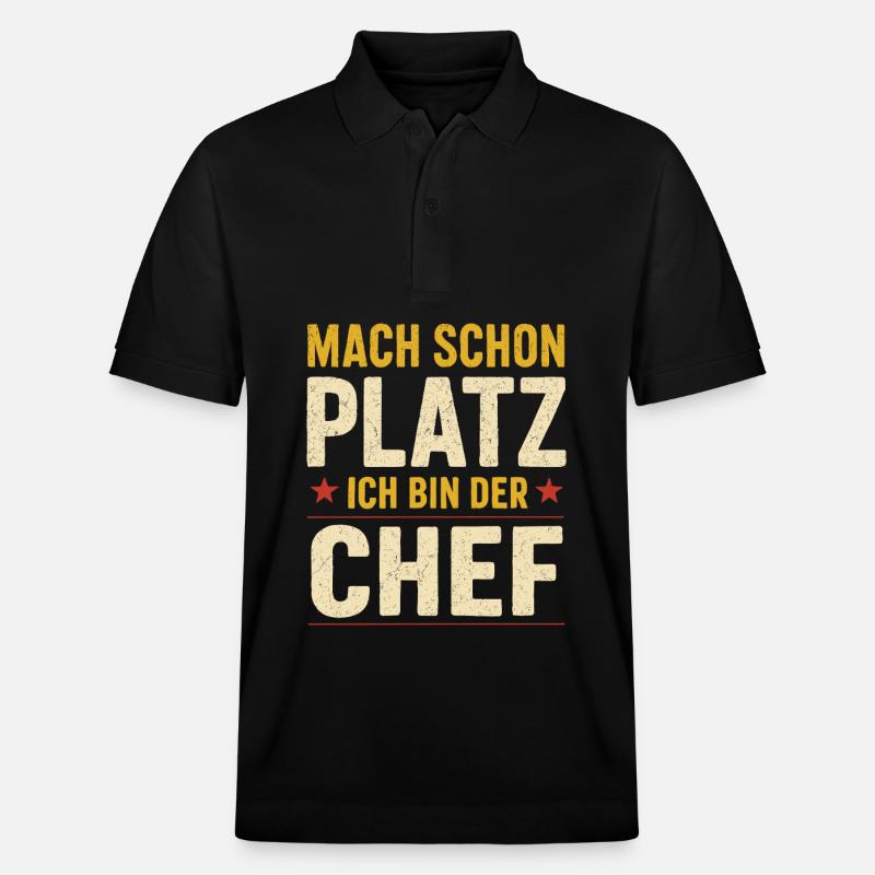 Ich bin der Chef – Spruch - Stanley/Stella Unisex Bio-Poloshirt PREPSTER - Schwarz