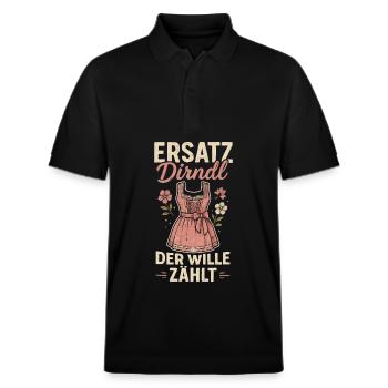 Dirndl de remplacement – La volonté compte - Polo PREPSTER bio Stanley/Stella Unisexe - noir - Devant - Roxy (174cm) & Andy (188cm)