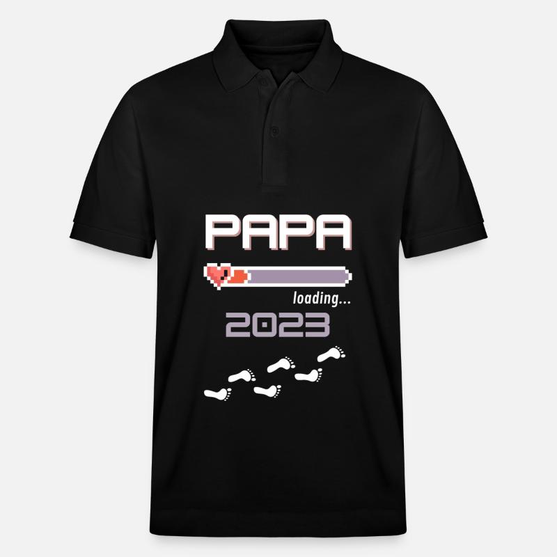 Papa 2023 loading... - Stanley/Stella Unisex Bio-Poloshirt PREPSTER - Schwarz