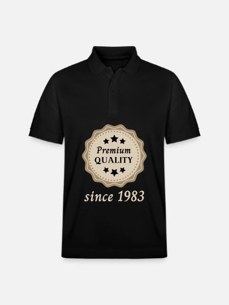Premium Quality since 1983 - Stanley/Stella Unisex Organic Polo Shirt PREPSTER - black