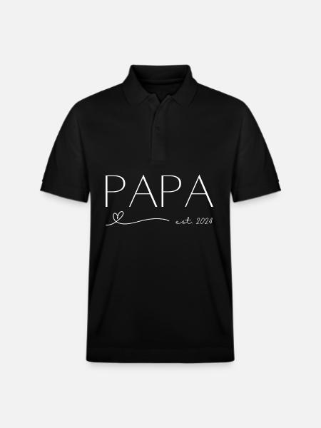 Papa est 2024 - Stanley/Stella Unisex Organic Polo Shirt PREPSTER - black