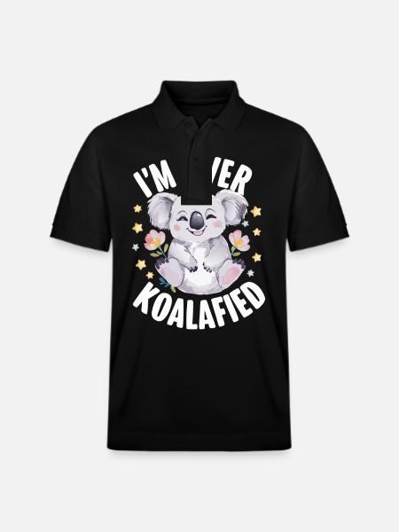 Koala Koala Koala Bear Animal - Stanley/Stella Unisex Organic Polo Shirt PREPSTER - black