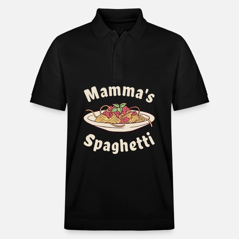 Mamma's Spaghetti - Stanley/Stella Unisex Bio-Poloshirt PREPSTER - Schwarz