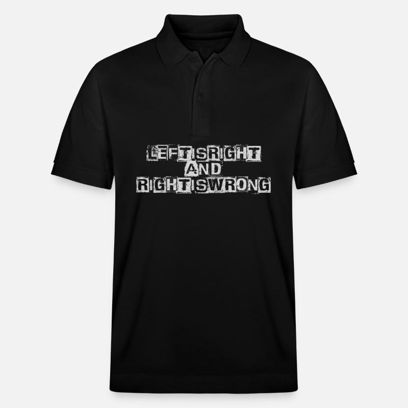 Left is right - Stanley/Stella Unisex Organic Polo Shirt PREPSTER - black