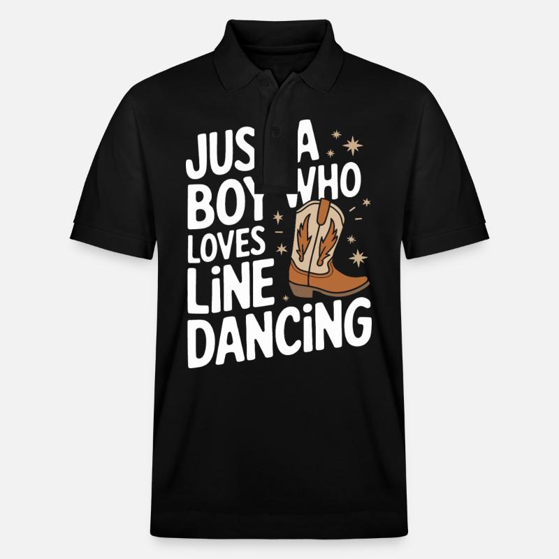 Line Dancing Dancing Dancers - Stanley/Stella Unisex Organic Polo Shirt PREPSTER - black
