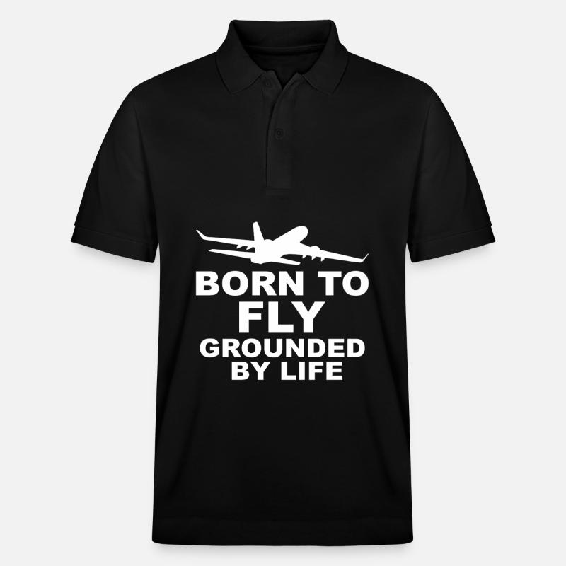 Born to fly - Stanley/Stella Unisex Organic Polo Shirt PREPSTER - black