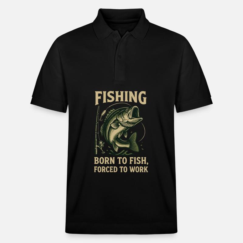 Né pour la pêche - Polo PREPSTER bio Stanley/Stella Unisexe - noir