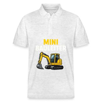 Directeur de construction – Excavator Chemise Enfant - Polo PREPSTER bio Stanley/Stella Unisexe - blanc chiné - Devant - Roxy (174cm) & Andy (188cm)