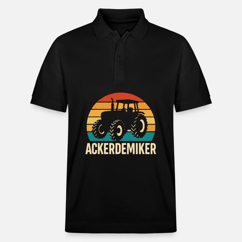 Tracteur Retro Design - Polo PREPSTER bio Stanley/Stella Unisexe - noir