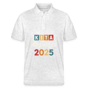 Daycare graduates 2025 - Stanley/Stella Unisex Organic Polo Shirt PREPSTER - heather white - Front - Roxy (174cm) & Andy (188cm)