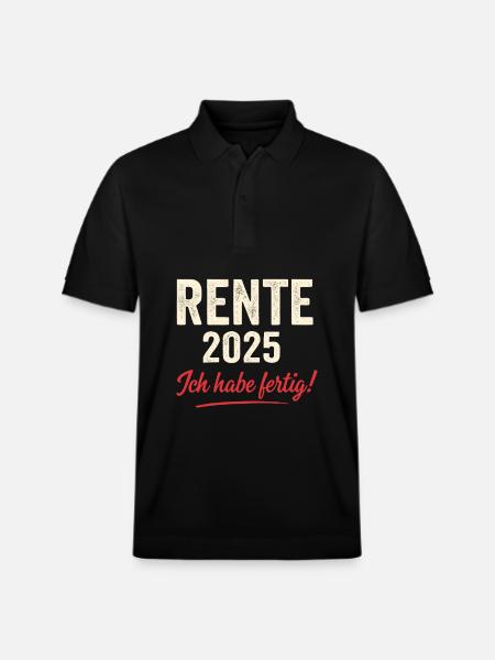 Pension 2025 – I'm done - Stanley/Stella Unisex Organic Polo Shirt PREPSTER - black