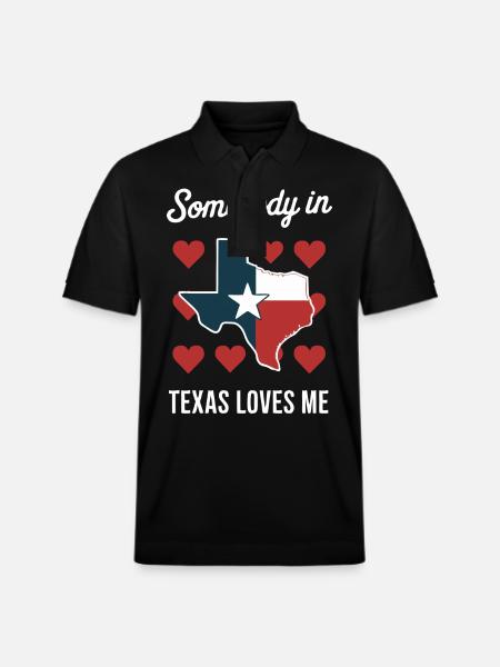 Texas State Texans Texas - Stanley/Stella Unisex Organic Polo Shirt PREPSTER - black