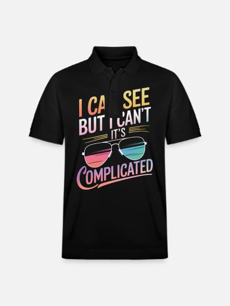 Blind blindness Visually impaired people - Stanley/Stella Unisex Organic Polo Shirt PREPSTER - black