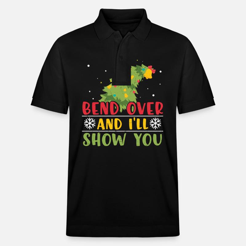 Weihnachtsbaum Geschenk Weihnachtspullover - Stanley/Stella Unisex Bio-Poloshirt PREPSTER - Schwarz