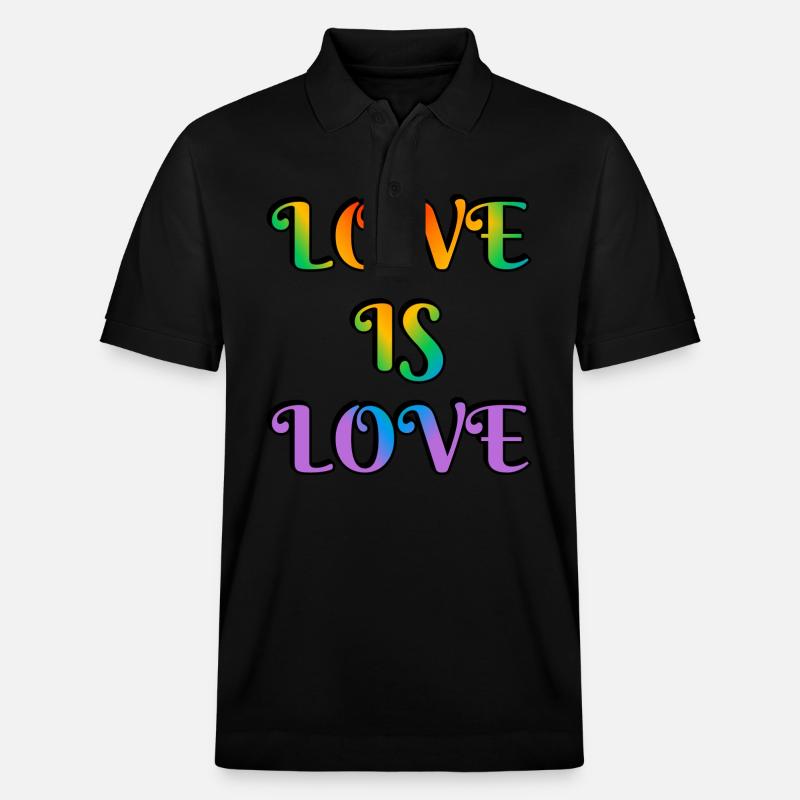 Regenbogen-Liebe ist Liebe - Stanley/Stella Unisex Bio-Poloshirt PREPSTER - Schwarz
