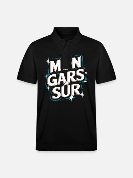 Mon gars sûr - Polo PREPSTER bio Stanley/Stella Unisexe - noir