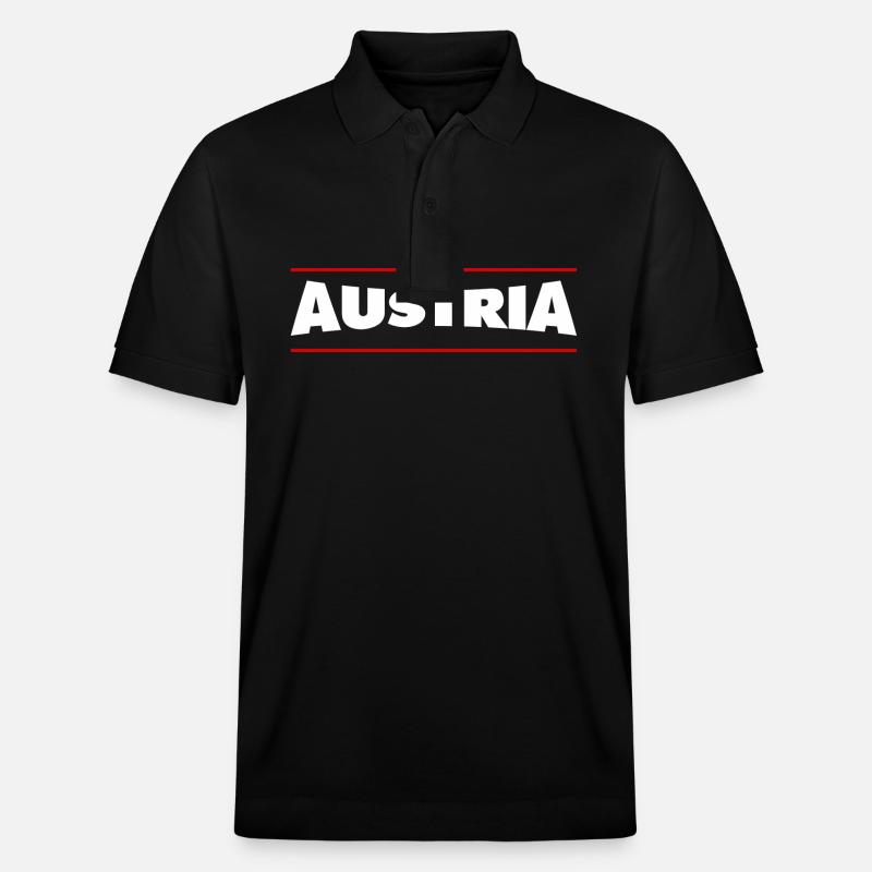 Austria - Stanley/Stella Unisex Bio-Poloshirt PREPSTER - Schwarz