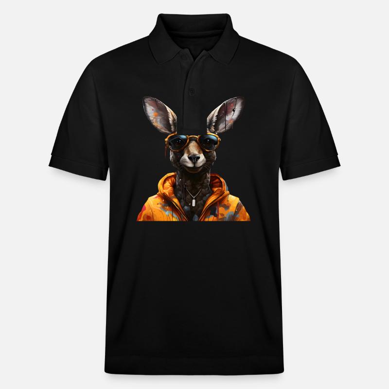 Rap Känguru - Stanley/Stella Unisex Bio-Poloshirt PREPSTER - Schwarz