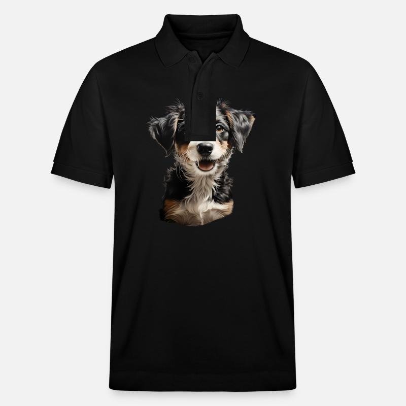 Jack Russel Terrier - Stanley/Stella Unisex Bio-Poloshirt PREPSTER - Schwarz