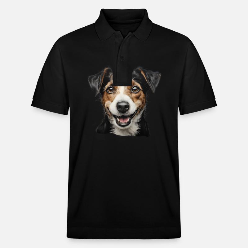 Jack Russel Terrier Tête - Polo PREPSTER bio Stanley/Stella Unisexe - noir