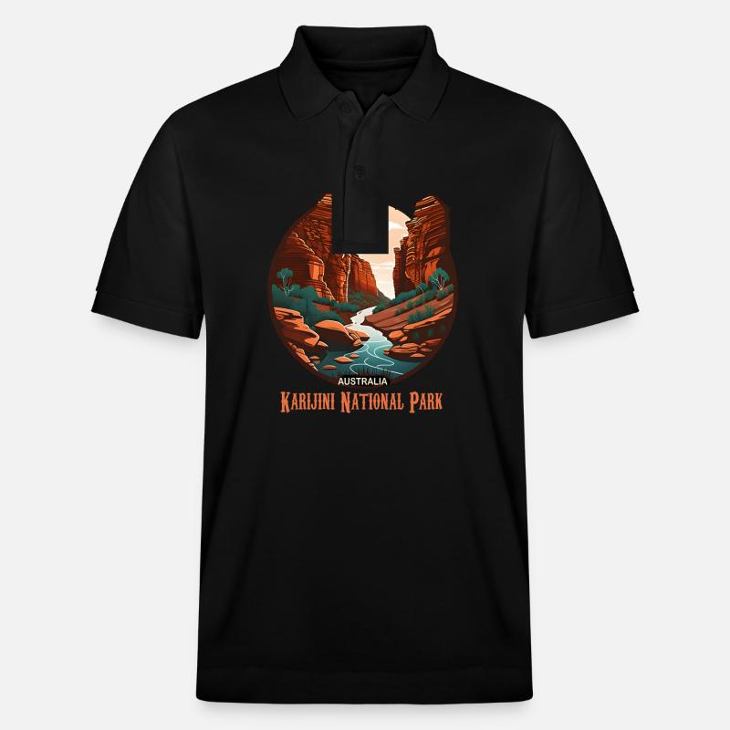 Karijini National Park - Stanley/Stella Unisex Bio-Poloshirt PREPSTER - Schwarz