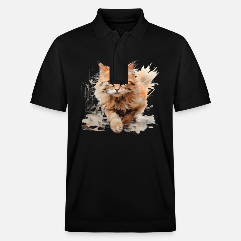 Cute Kitty - Stanley/Stella Unisex Bio-Poloshirt PREPSTER - Schwarz