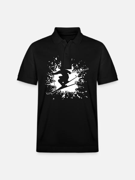 Skiing Ski - Stanley/Stella Unisex Bio-Poloshirt PREPSTER - Schwarz