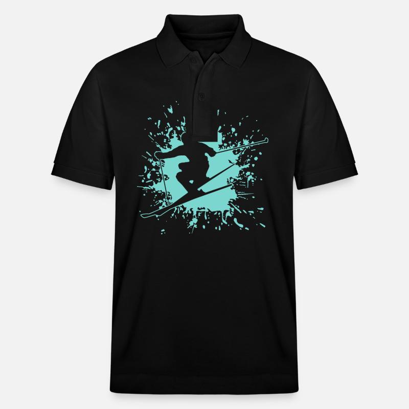 Skiing - Stanley/Stella Unisex Bio-Poloshirt PREPSTER - Schwarz