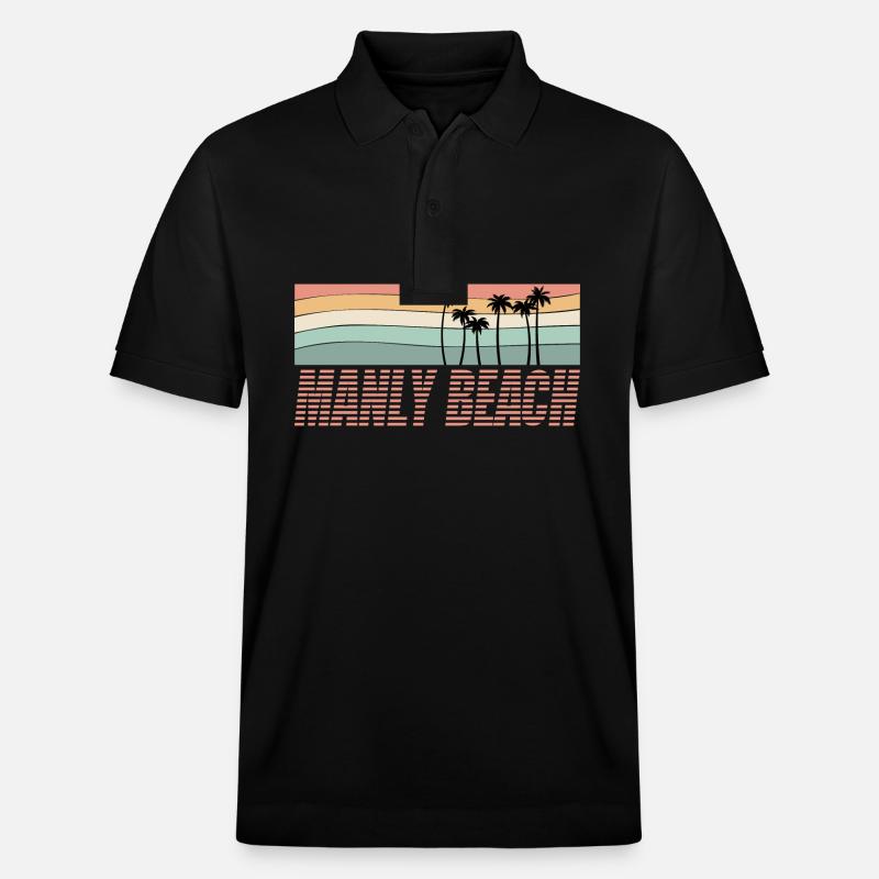 MANLY BEACH - Stanley/Stella Unisex Bio-Poloshirt PREPSTER - Schwarz