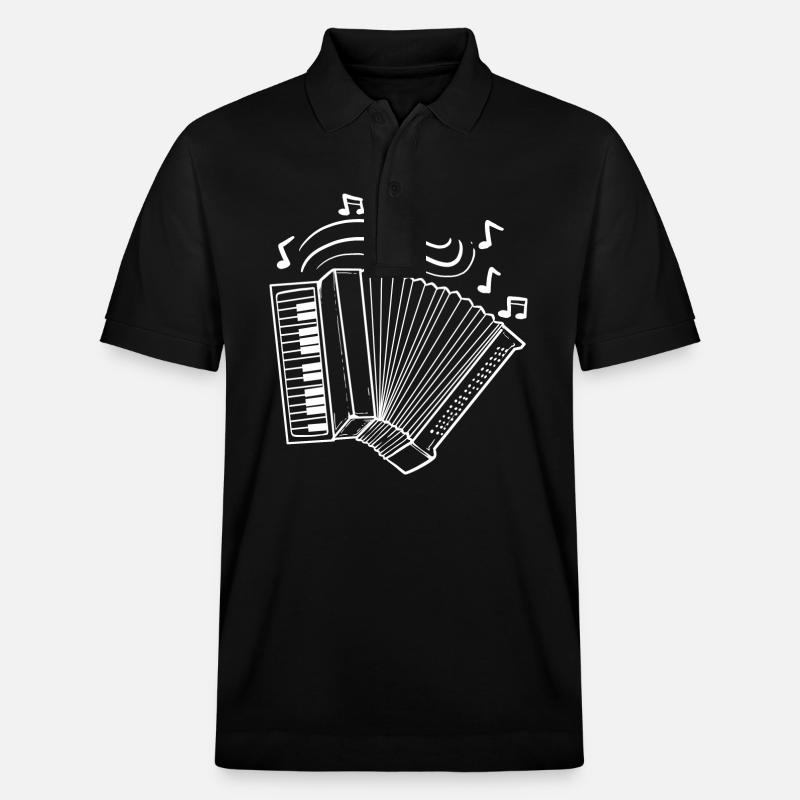 Accordéon - Polo PREPSTER bio Stanley/Stella Unisexe - noir