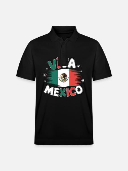 Mexico Mexico Mexican Spanish - Stanley/Stella Unisex Organic Polo Shirt PREPSTER - black