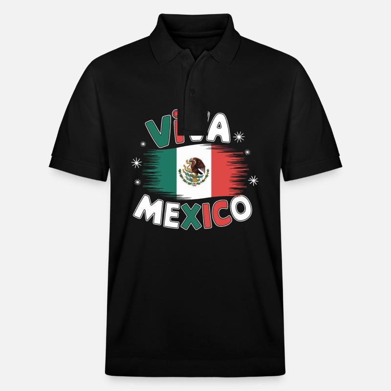 Mexique Mexique Mexicain Espagnol - Polo PREPSTER bio Stanley/Stella Unisexe - noir