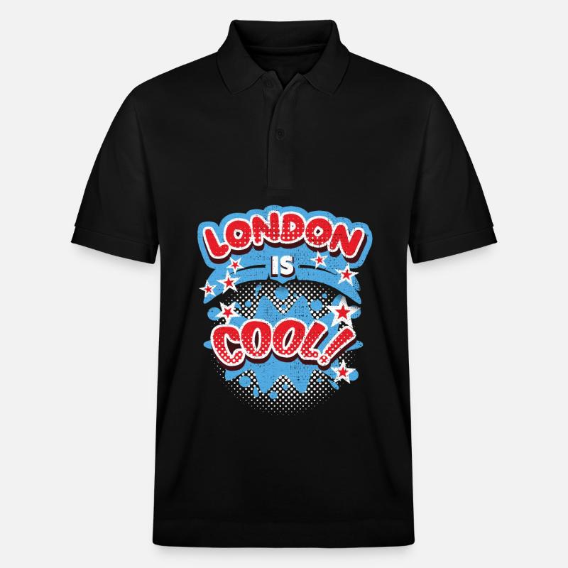 Londres Angleterre, Royaume-Uni Dire Londres-cool - Polo PREPSTER bio Stanley/Stella Unisexe - noir