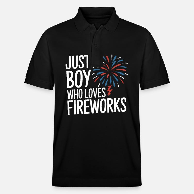 Pyrotechnics Fireworks Pyrotechnics - Stanley/Stella Unisex Organic Polo Shirt PREPSTER - black