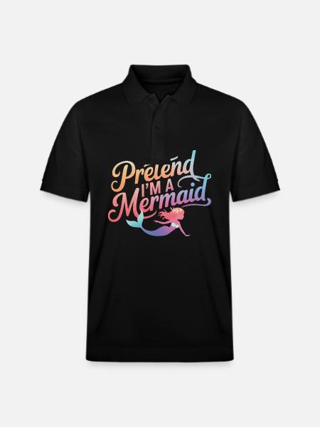 Mermaid Fable Mermaids Fairy Tale - Stanley/Stella Unisex Organic Polo Shirt PREPSTER - black