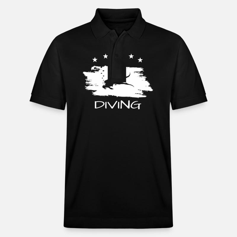 Diving - Stanley/Stella Unisex Bio-Poloshirt PREPSTER - Schwarz