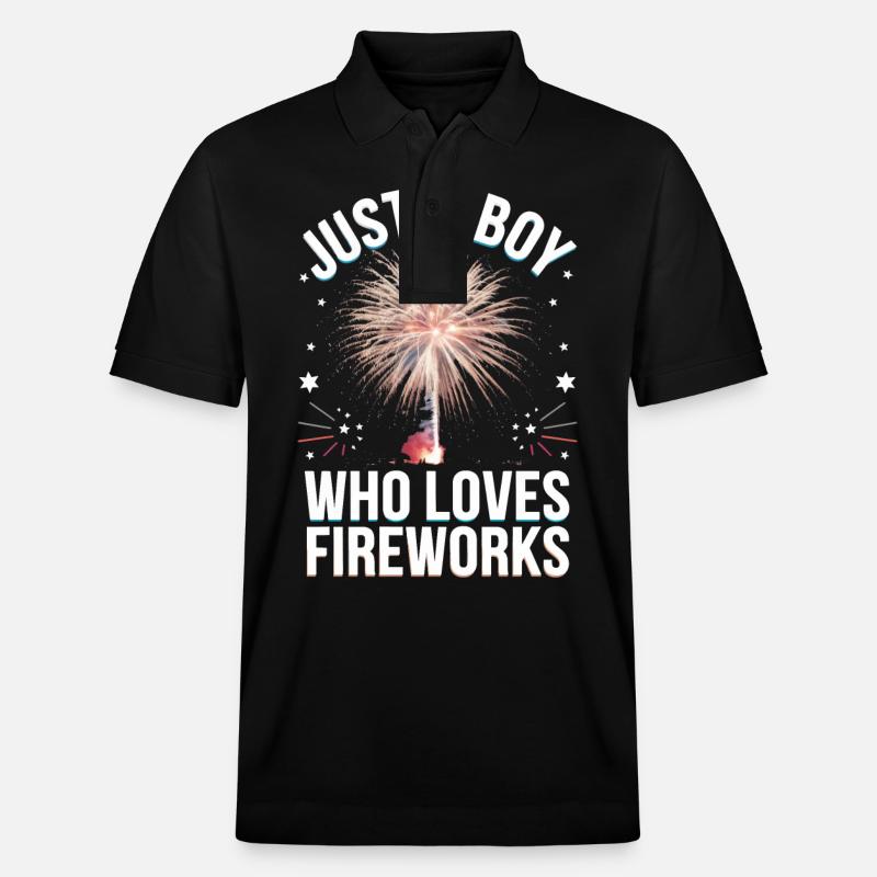 Pyrotechnics Fireworks Pyrotechnics - Stanley/Stella Unisex Organic Polo Shirt PREPSTER - black