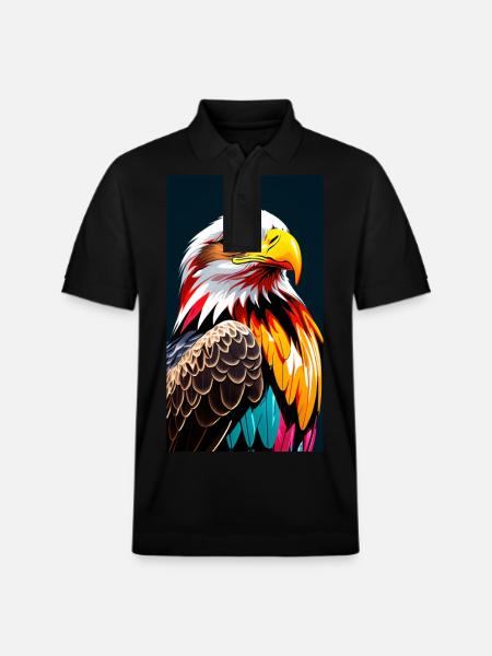 Eagle Side - Stanley/Stella Unisex Bio-Poloshirt PREPSTER - Schwarz