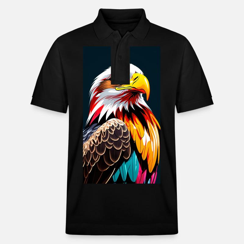 Eagle Side - Stanley/Stella Unisex Bio-Poloshirt PREPSTER - Schwarz