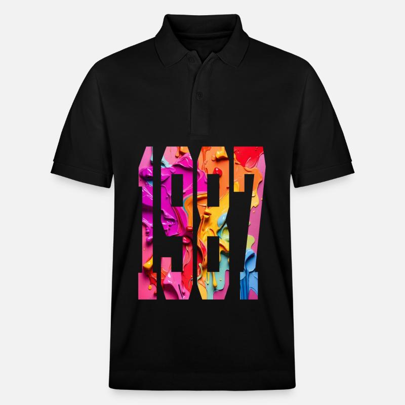 BUNT 39E ANNIVERSAIRE 1987 - Polo PREPSTER bio Stanley/Stella Unisexe - noir
