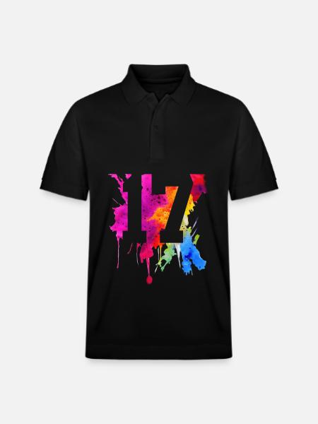 17 YEARS 17TH BIRTHDAY - Stanley/Stella Unisex Organic Polo Shirt PREPSTER - black