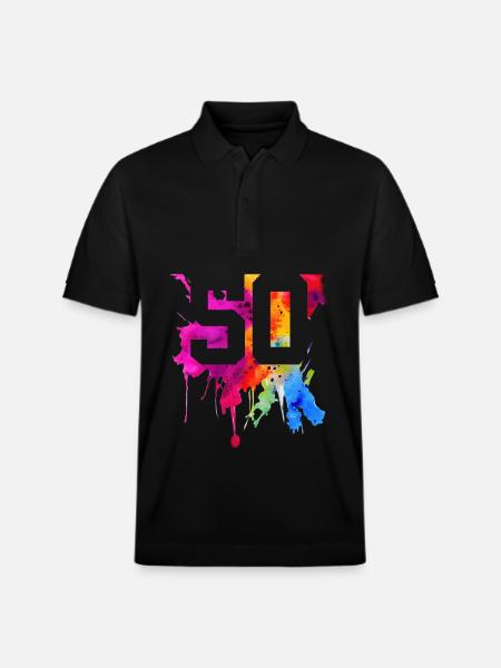 50 ÅRS 50 ÅRS FØDSELSDAG - Stanley/Stella PREPSTER økologisk unisex poloshirt - sort