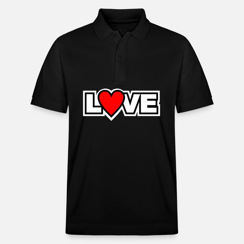 Liebe - Stanley/Stella Unisex Bio-Poloshirt PREPSTER - Schwarz