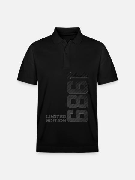 37TH BIRTHDAY LIMITED EDITION 1989 - Stanley/Stella Unisex Organic Polo Shirt PREPSTER - black