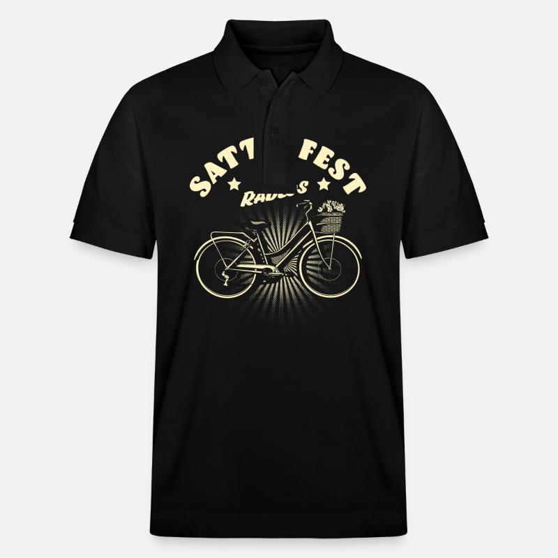 Fahrradfahrer - Stanley/Stella Unisex Bio-Poloshirt PREPSTER - Schwarz