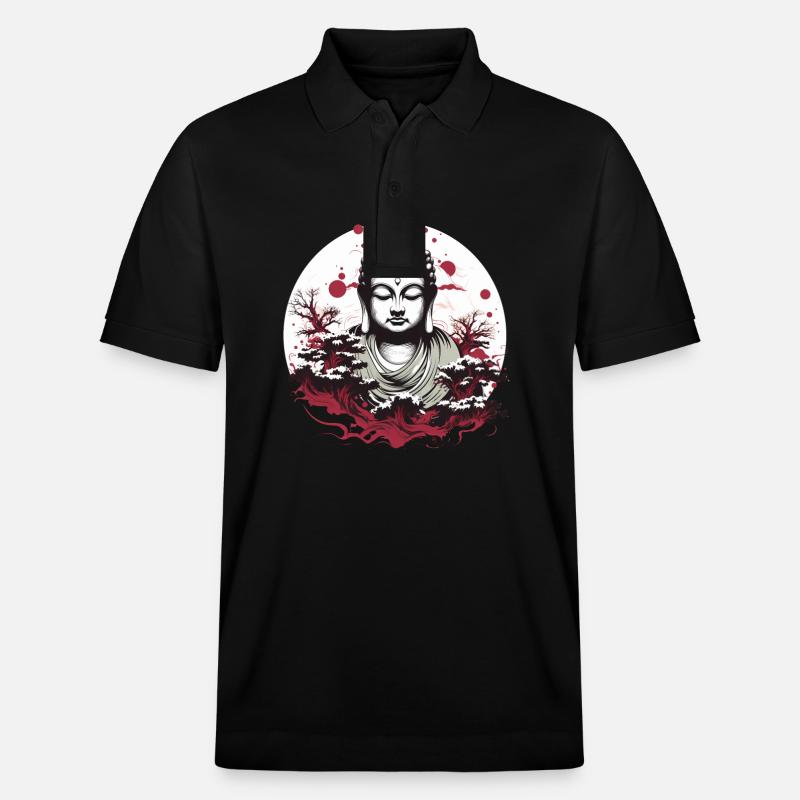 Statue de Bouddha - Polo PREPSTER bio Stanley/Stella Unisexe - noir